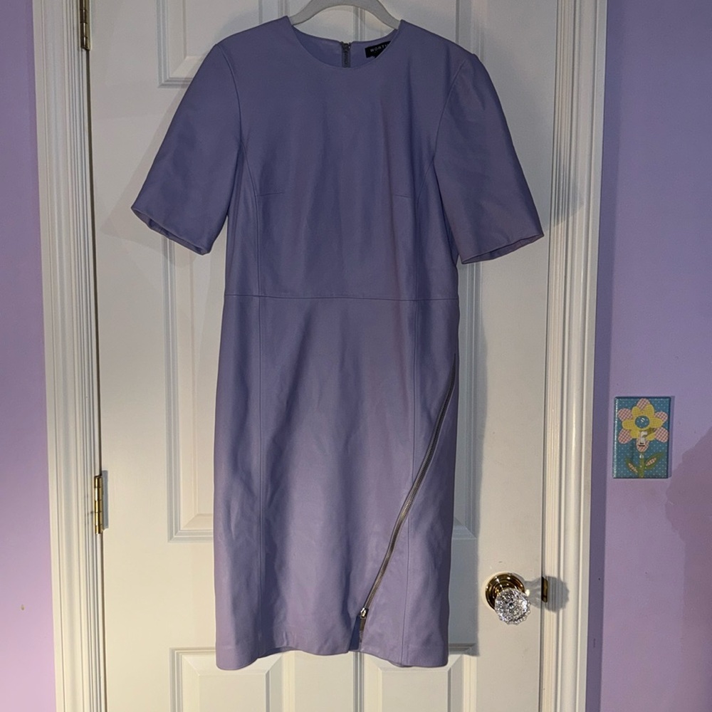 Light Purple Leather Dress